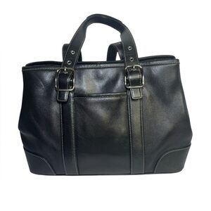 Coach Black Leather Tote Bag